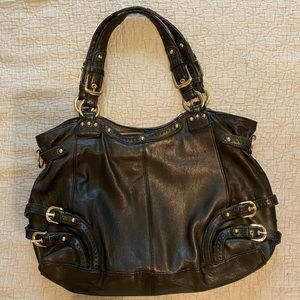 Black Leather Junior Drake Purse
